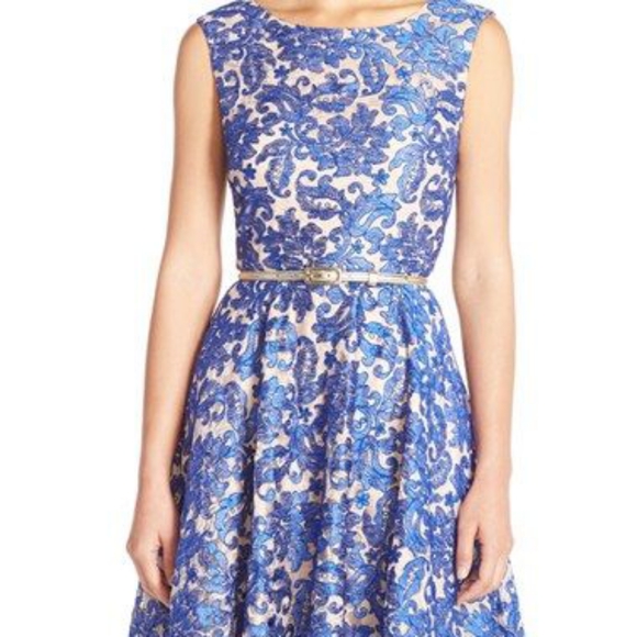Eliza J Dresses & Skirts - Eliza J Royal Blue Lace A-Line Knee-Length Dress
